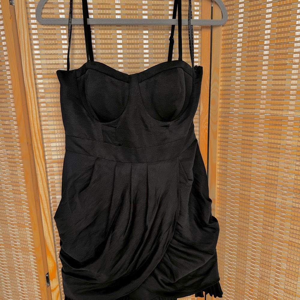 Twelve by Twelve Black Draped Mini Dress